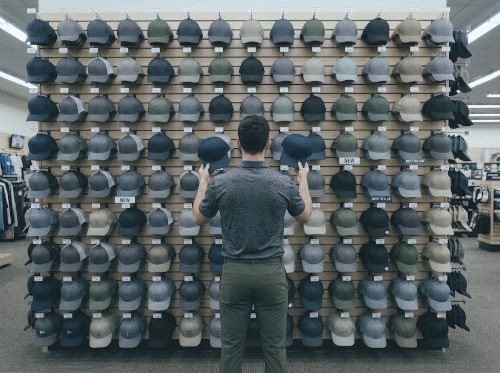 The errand for a fresh golf hat